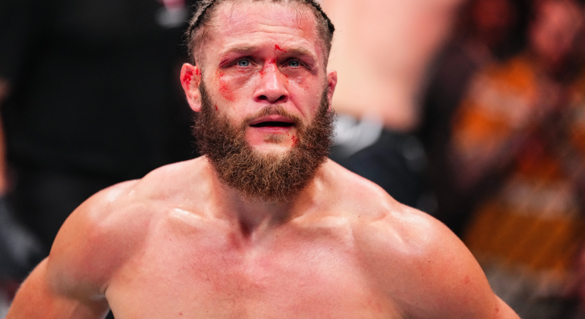 Rafael Fiziev reacts after his fight at UFC 313.