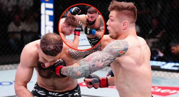 Marvin Vettori and Roman Dolidze fighting at UFC Vegas 104