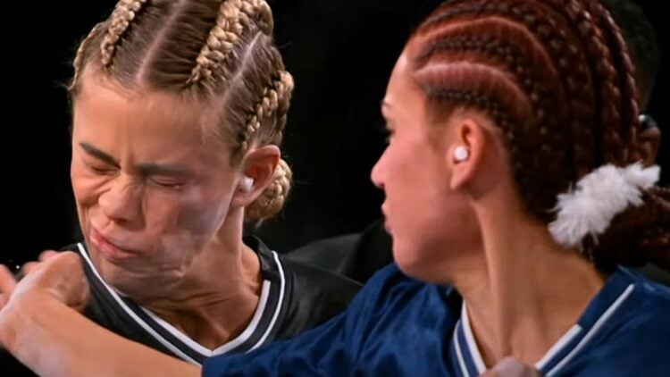 Paige VanZant getting slapped at Power Slap 12