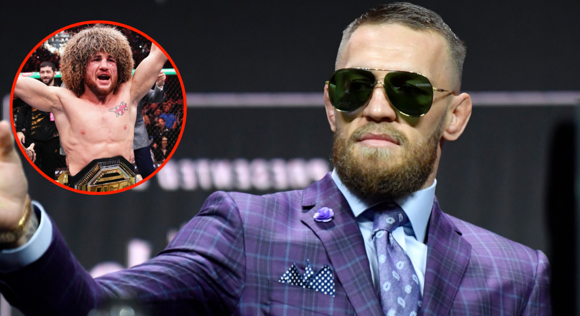Conor McGregor inset Merab Dvalishvili