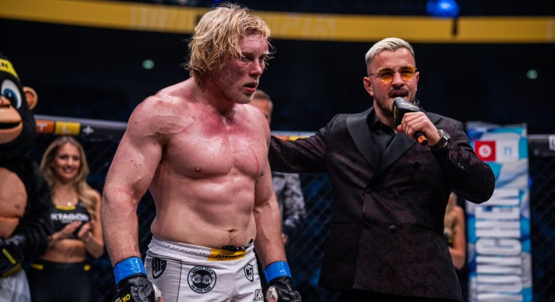 Frédéric Vosgröne talks after his debut win at OKTAGON 69