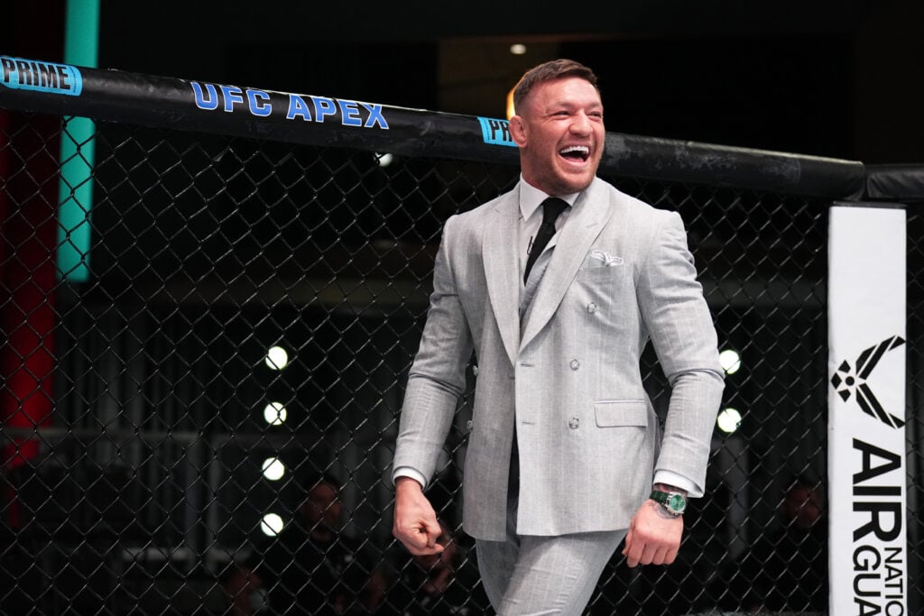 Conor McGregor enters the cage during The Ultimate Fighter 31 season