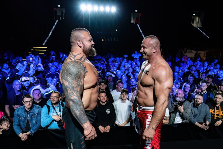 Eddie Hall and Mariusz Pudzianowski face-off