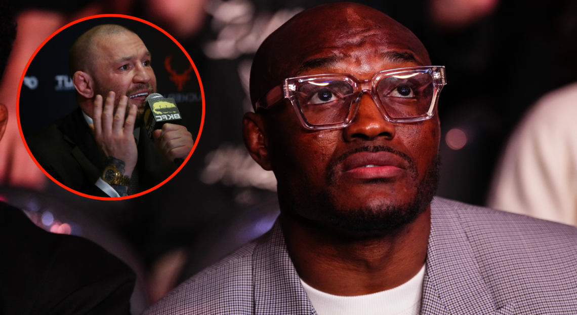 Kamaru Usman inset Conor McGregor