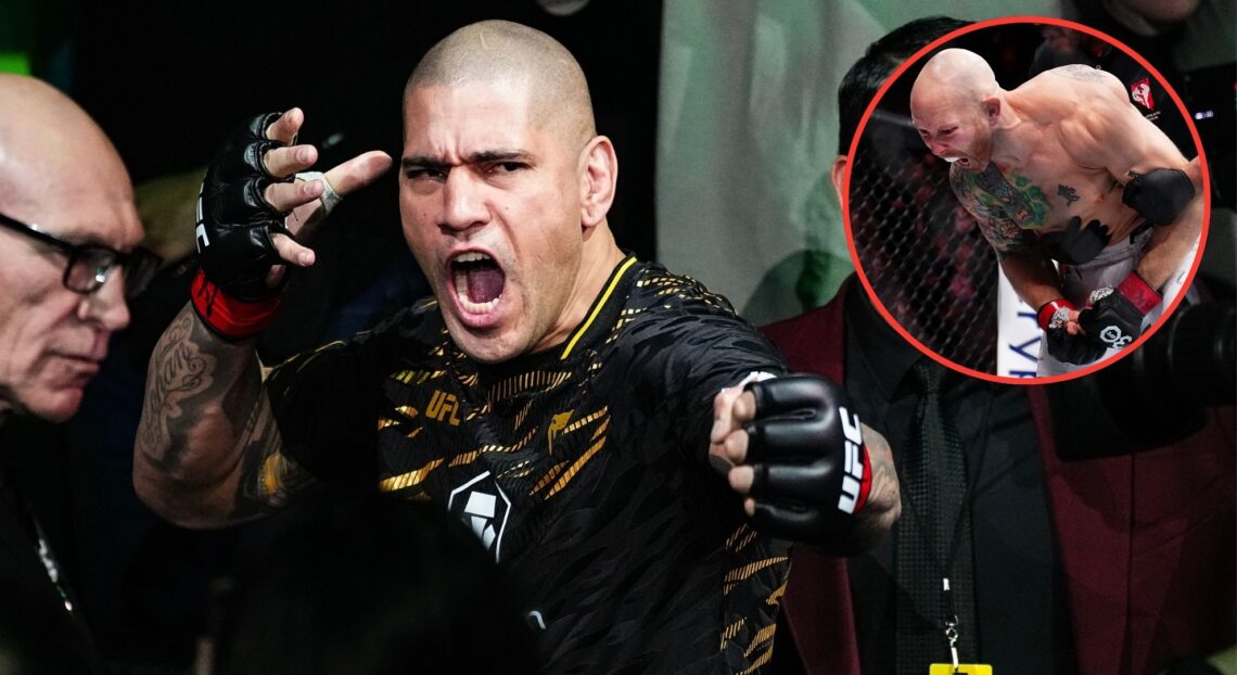 Image of Alex Pereira. Inset, Josh Emmett