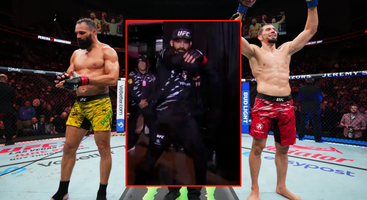 Michel Pereira dances during UFC Kansas City walkout vs Abus Magomedov