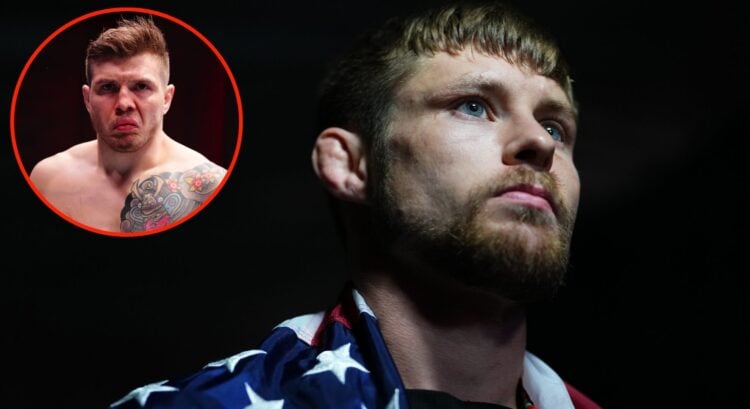 Image of Bryce Mitchell. Inset, Marvin Vettori