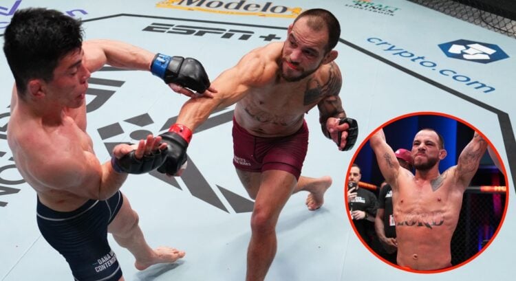 Image of Jean Silva and Kevin Vallejos. Inset, Silva