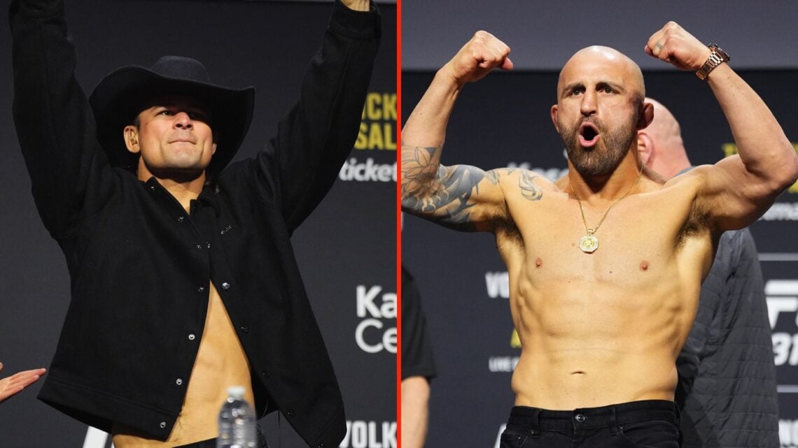 Split image of Alexander Volkanovski and Diego Lopes