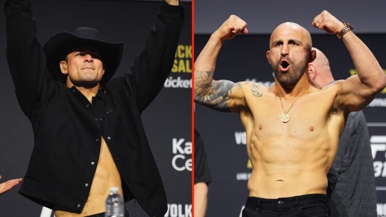 Split image of Alexander Volkanovski and Diego Lopes