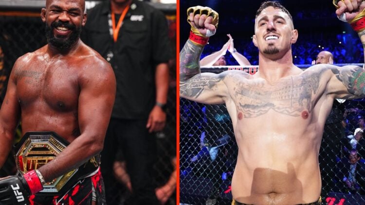 Jon Jones celebrates UFC 309 win over Stipe Miocic split with Tom Aspinall preparing for his UFC 304 fight against Curtis Blaydes