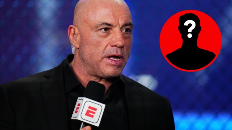 Joe Rogan at UFC 313 with mystery inset