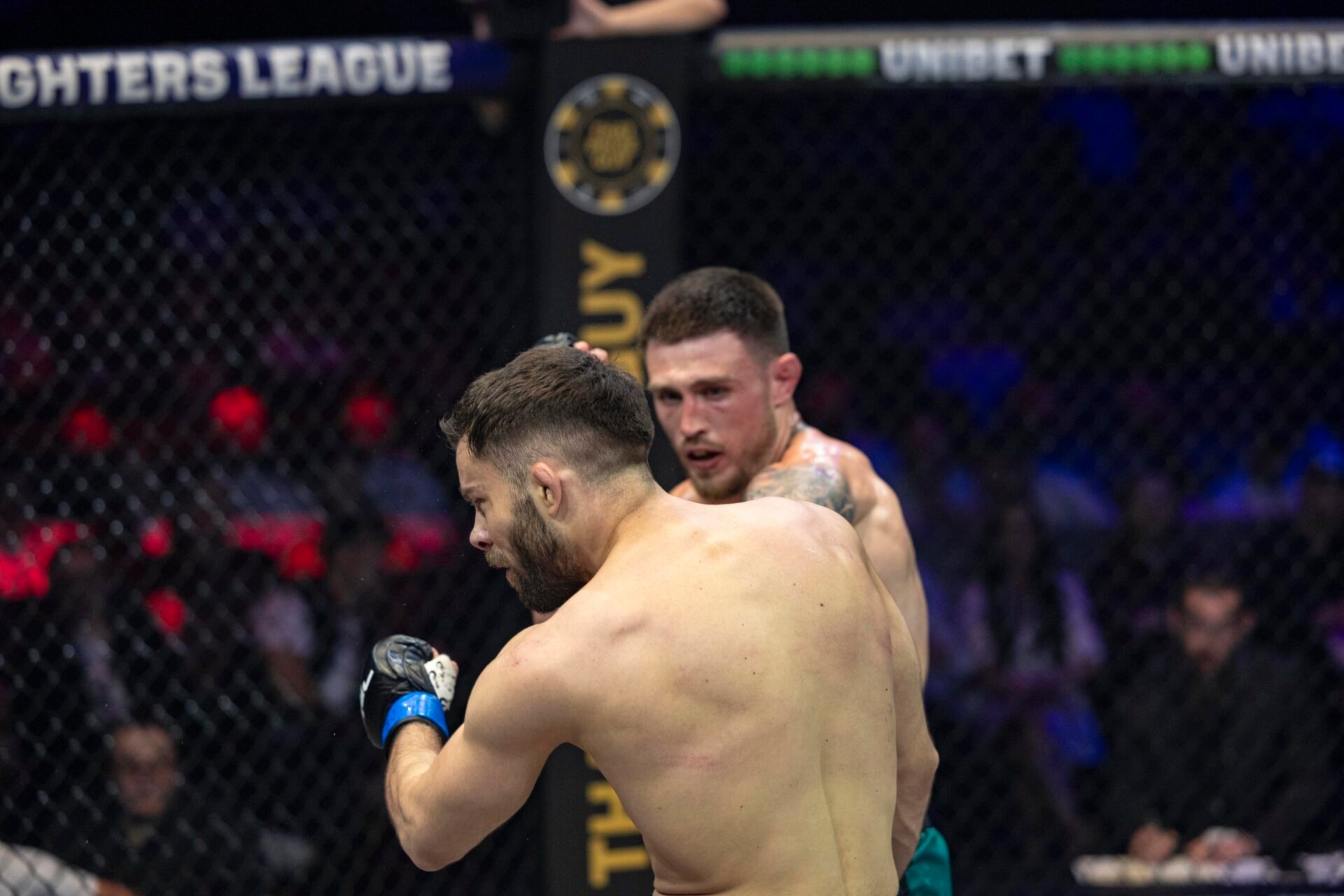 Connor Hughes punches Sebastien Di Franco at PFL Belfast