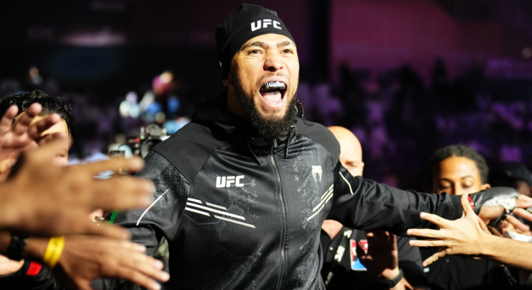 Johnny Walker walks out for his fight vs. Volkan Oezdemir in Riyadh, Saudi Arabia