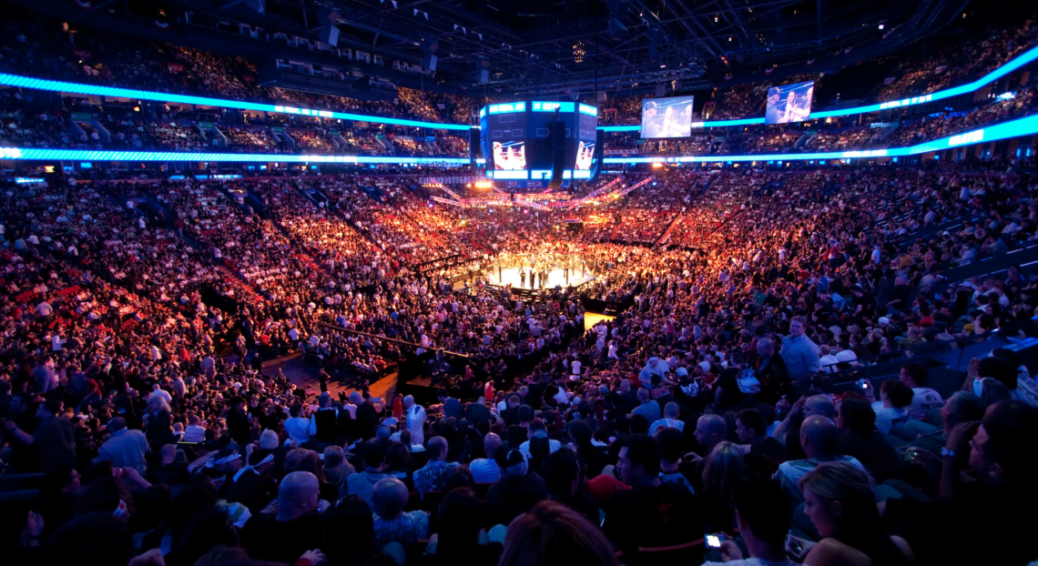 General view of the Bell Center in Montreal, Canada for UFC 83
