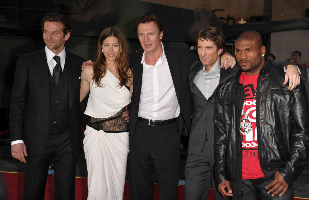 'The A-Team' cast: Bradley Cooper, Jessica Biel, Liam Neeson, Sharlto Copley, and Quinton 'Rampage' Jackson