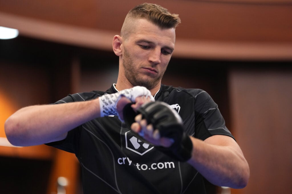 Dan Hooker in his locker room ahead of his fight at UFC 281 in New York City