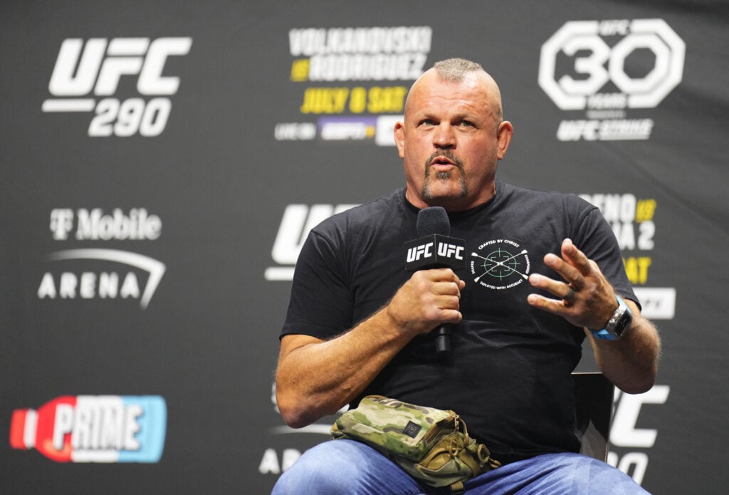 Chuck Liddell talking at a UFC media event