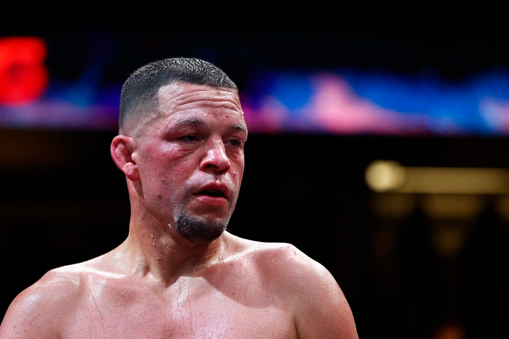 Nate Diaz during his fight with Jorge Masvidal