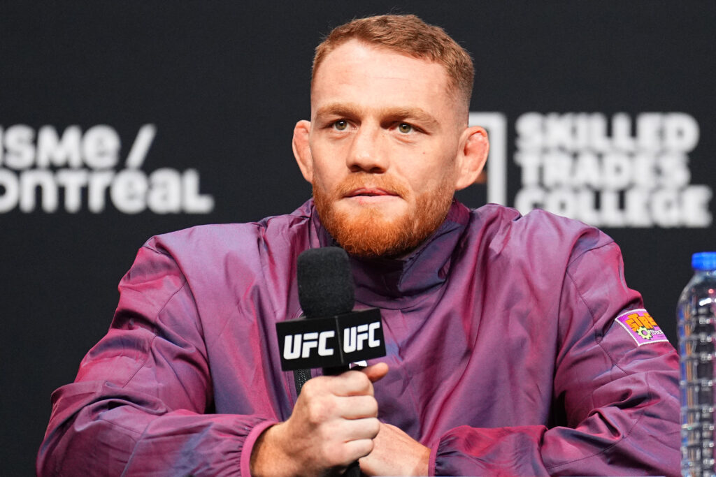 Jack Della Maddalena on the mic at the UFC 315 press conference