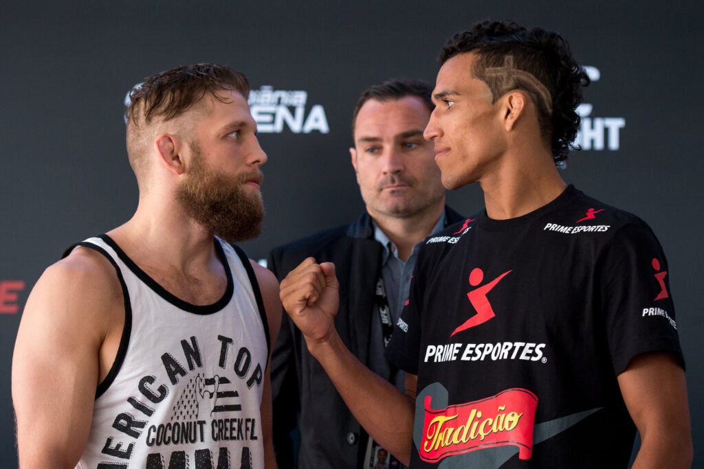 Nik Lentz and Charles Oliveira face off ahead of UFC Goiania
