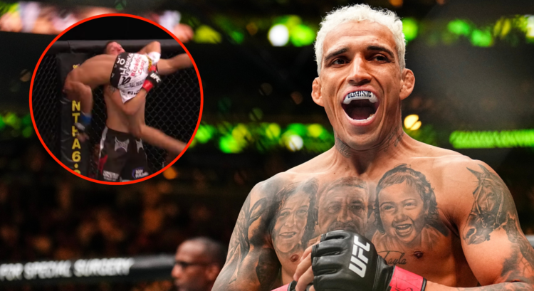 Charles Oliveira enters the Octagon for his fight with Michael Chandler at UFC 309