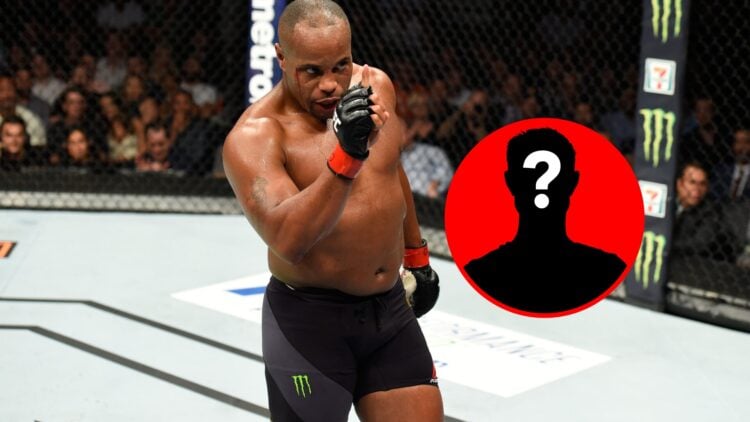 Image of UFC's Daniel Cormier with mystery inset