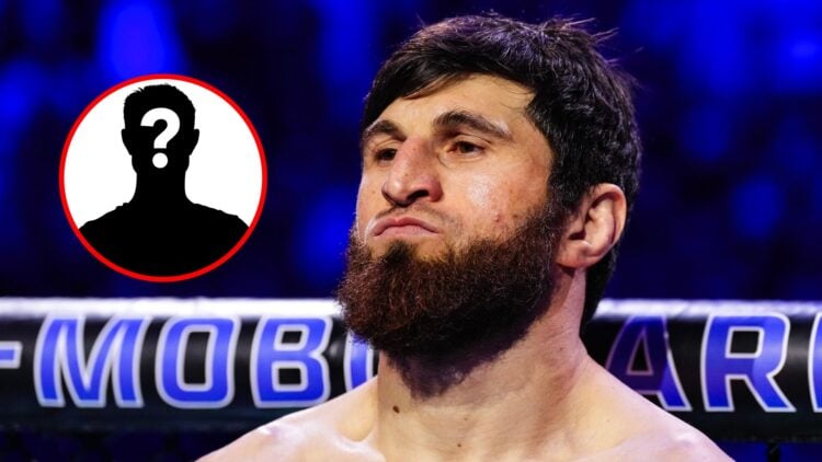 Main: Magomed Ankalaev moments before UFC 313 fight against Alex Pereira. Inset: Mystery fighter