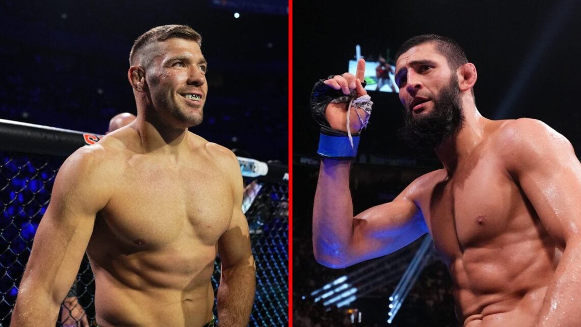 Split image of UFC's Dricus du Plessis and Khamzat Chimaev