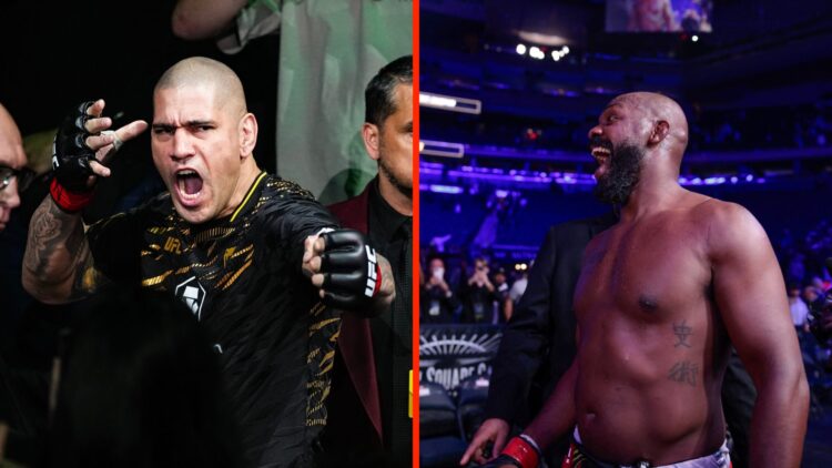 Alex Pereira walks out at UFC 313 split with Jon Jones celebrating his UFC 309 win