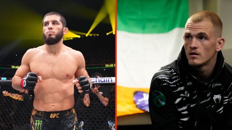 Islam Makhachev moments before his UFC 294 split with Ian Machado Garry backstage before his UFC Kansas City main event fight