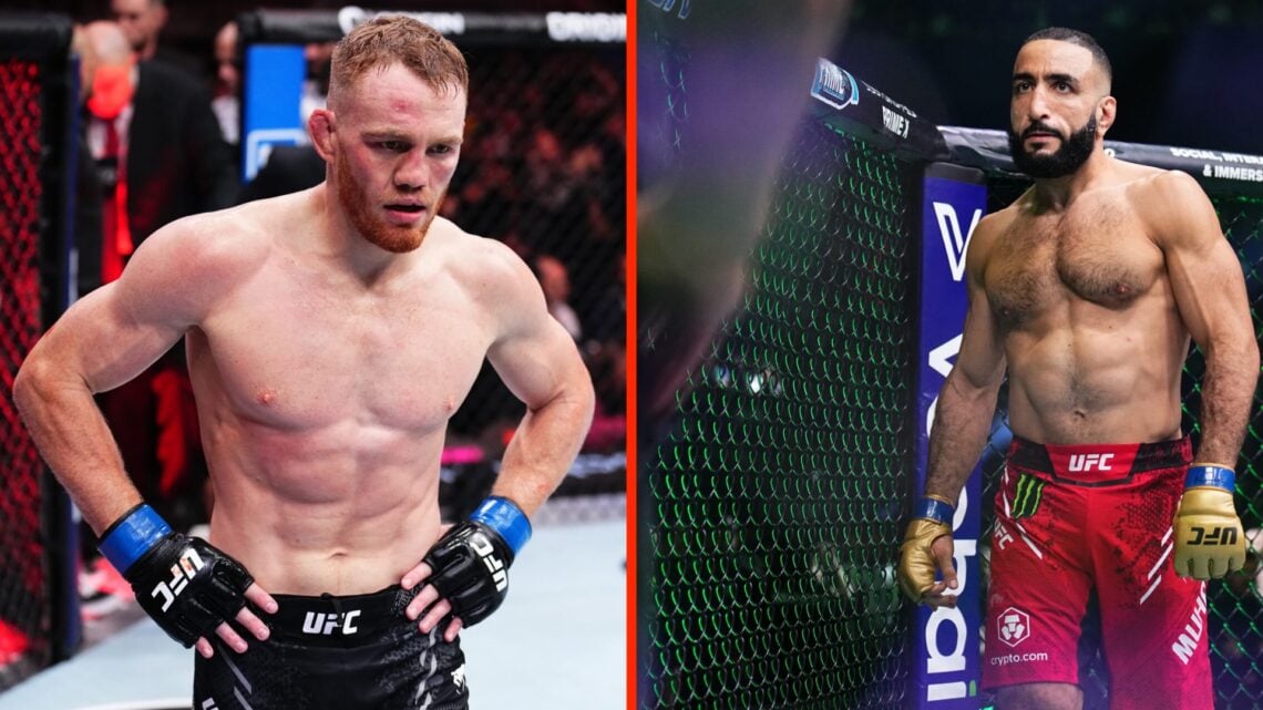 Jack Della Maddalena moments before his fight against Gilbert Burns split with Belal Muhammad moments before his UFC 304 fight against Leon Edwards