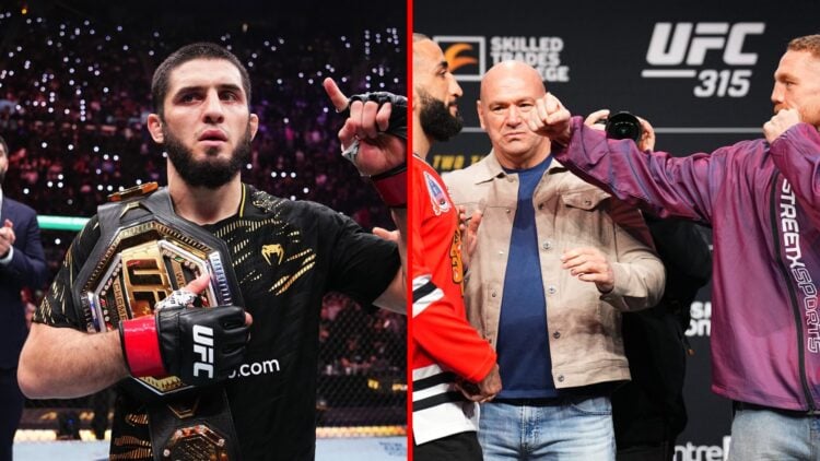 Split of Islam Makhachev and Belal Muhammad and Jack Della Maddalena
