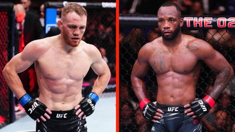 A split image of Leon Edwards and Jack Della Maddalena
