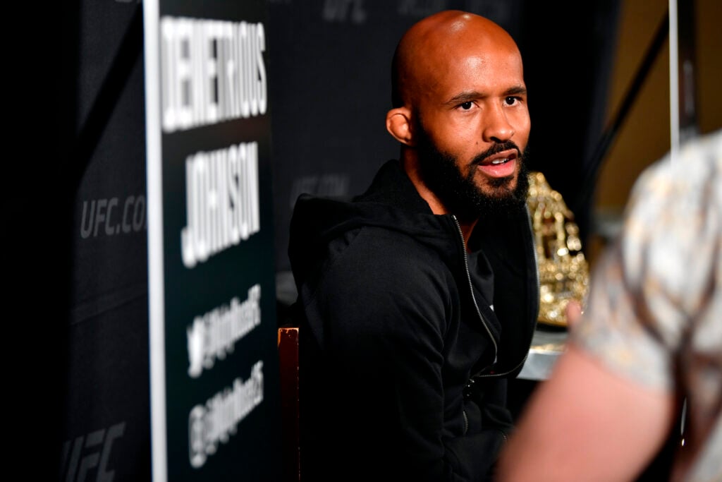 Demetrious Johnson at the UFC 227 media day