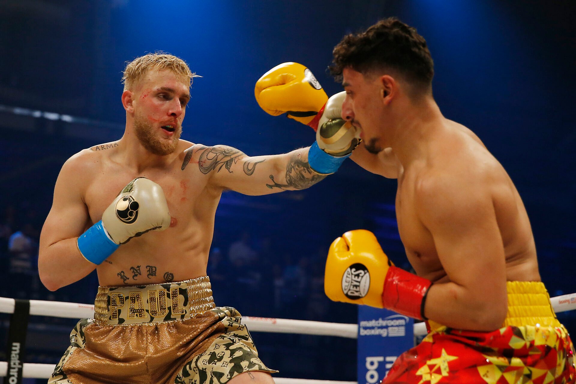 Jake Paul landed a first-round knockout in his professional boxing debut  despite struggling with his game plan