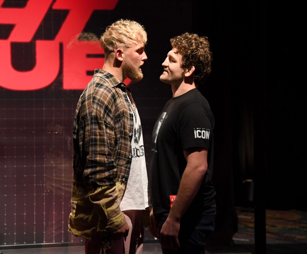 Jake Paul and Ben Askren face off ahead of their Triller Fight Club bout in 2021
