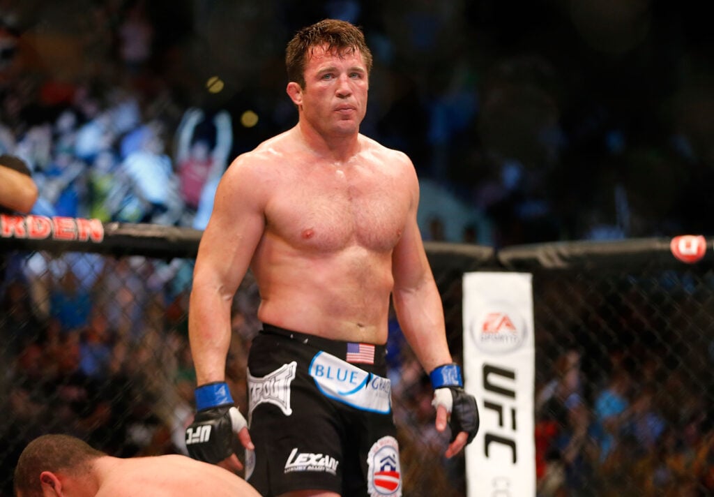 Chael Sonnen in the Octagon before his fight with Mauricio Rua at UFC Fight Night: Shogun v Sonnen