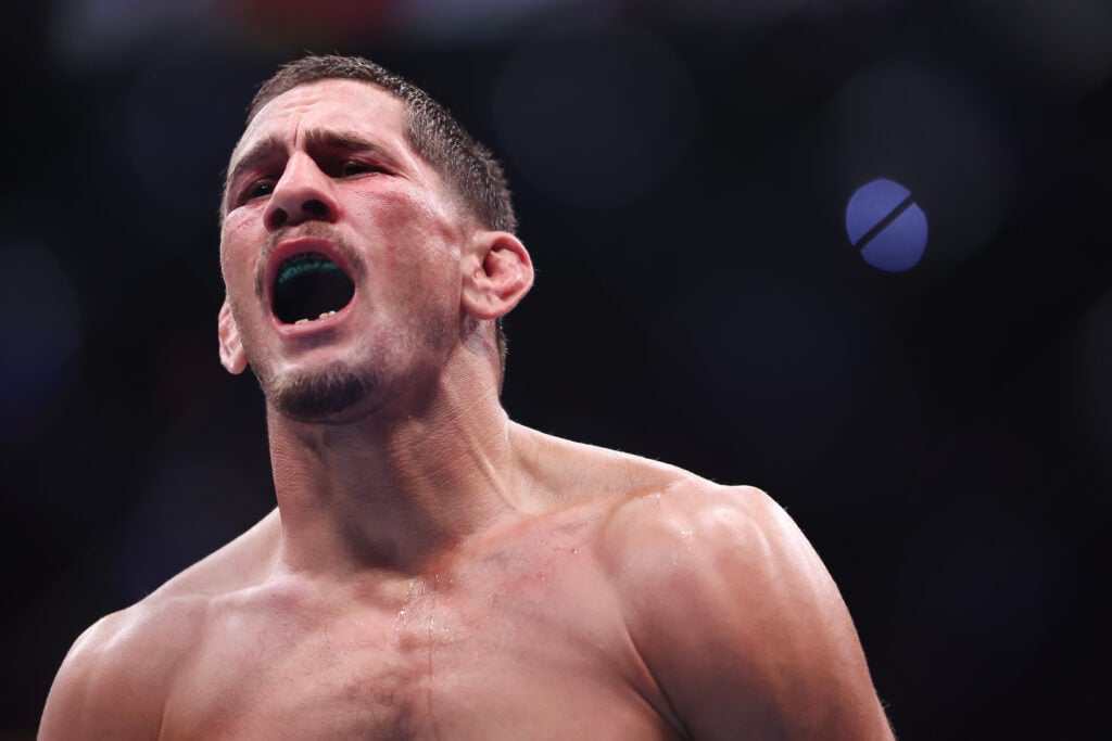 Niko Price celebrates his UFC 302 win over Alex Morono