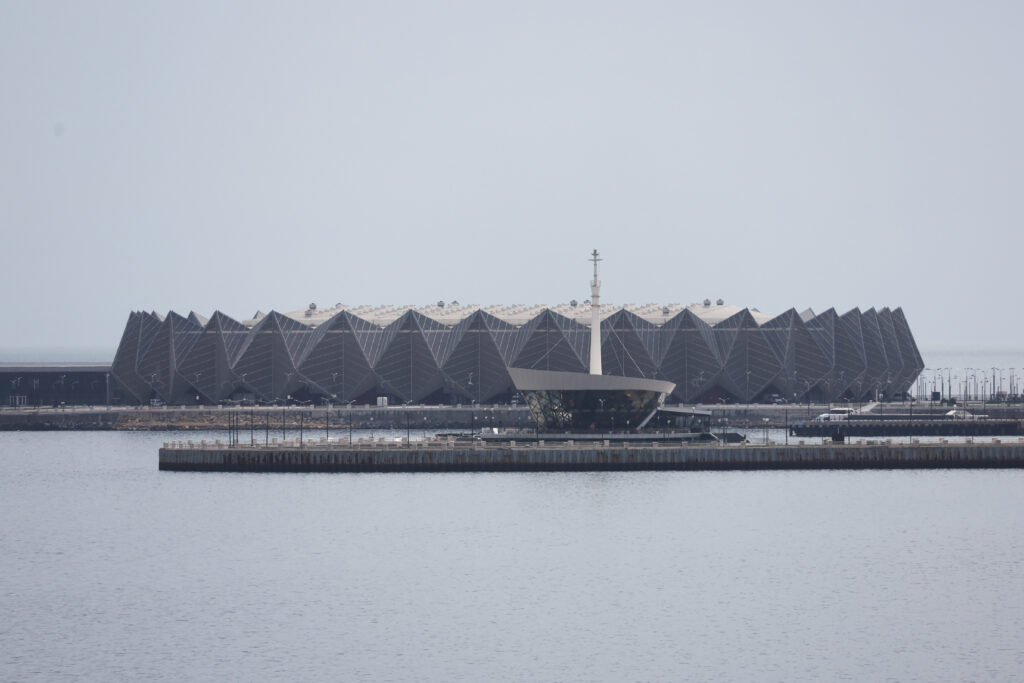 A view of the Baku Crystal Hall in Azerbaijan