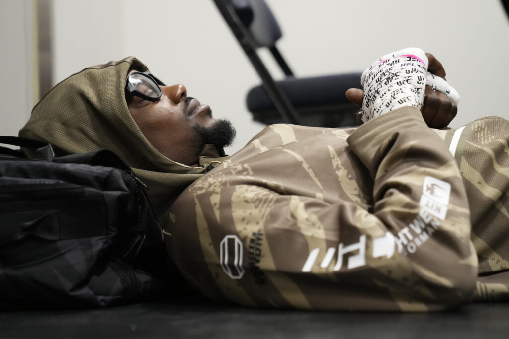 Kevin Holland backstage before his UFC 307 fight