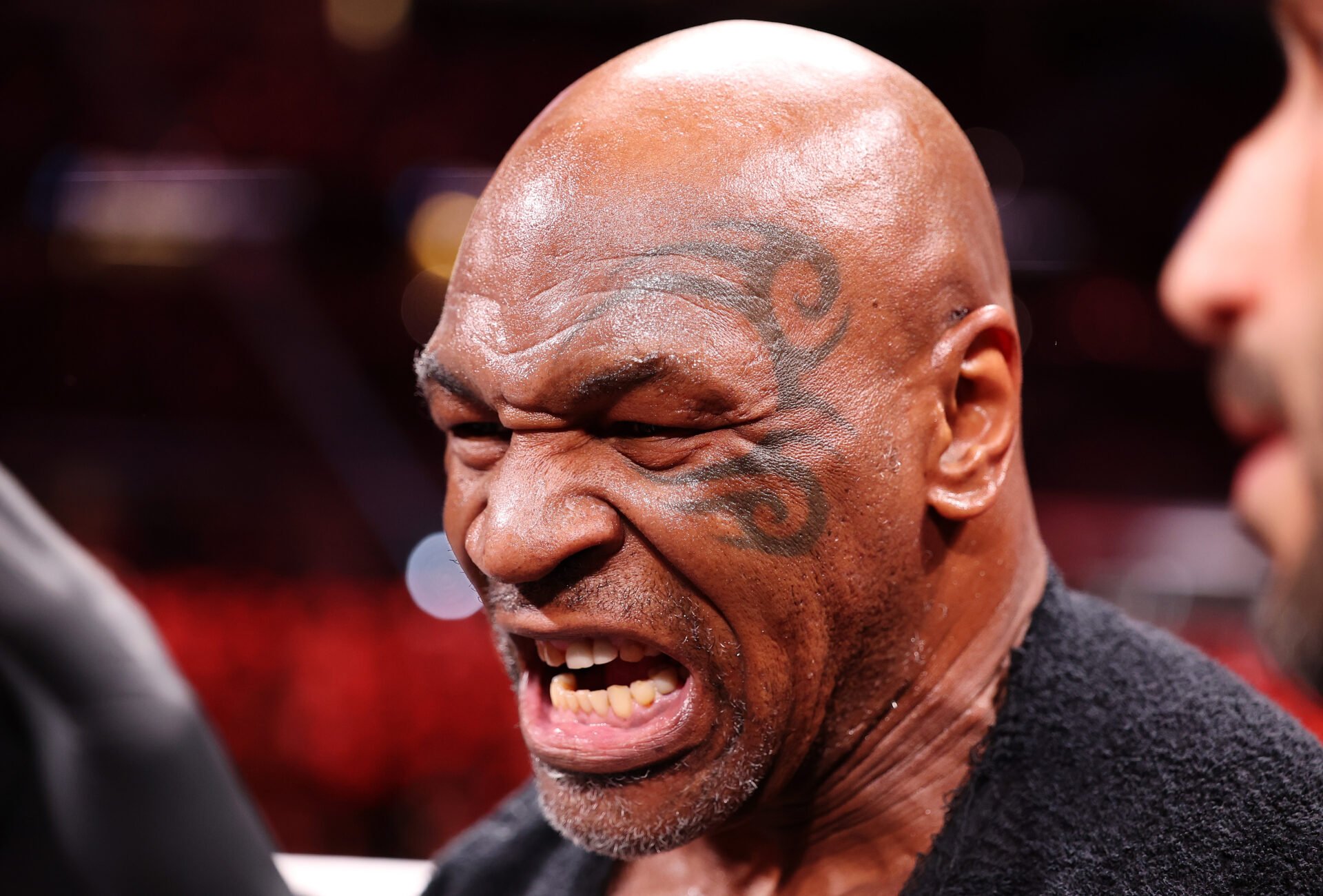 Mike Tyson moments before his fight against Jake Paul