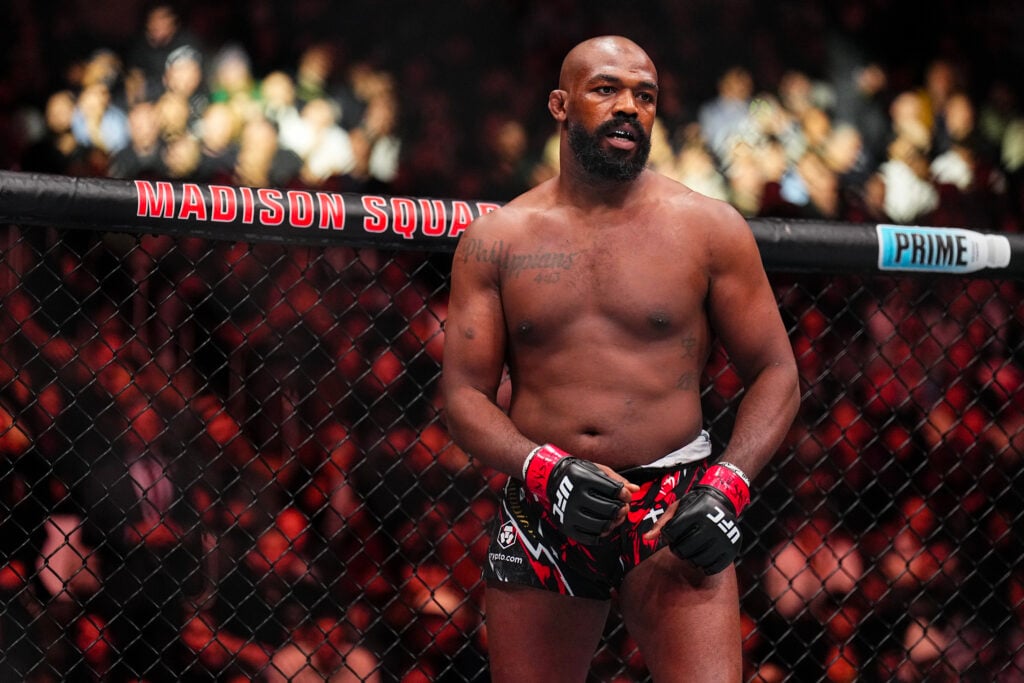 Jon Jones moments before his UFC 309 fight against Stipe Miocic