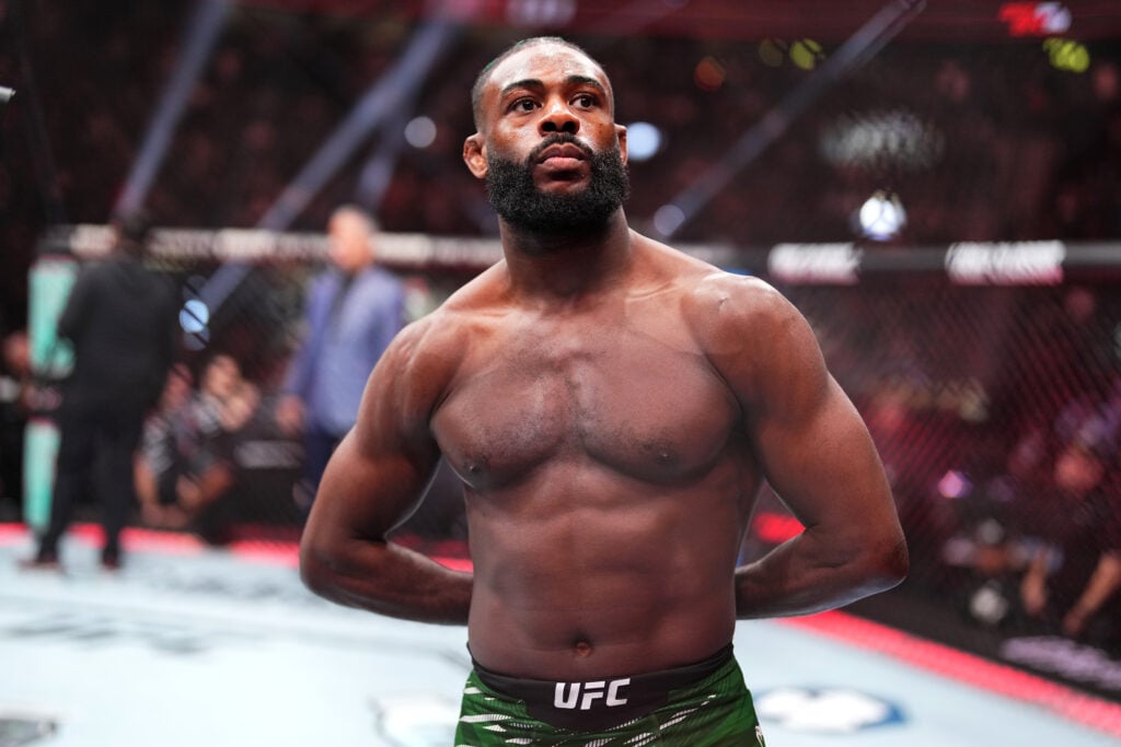 Image of Aljamain Sterling preparing to fight at UFC 310