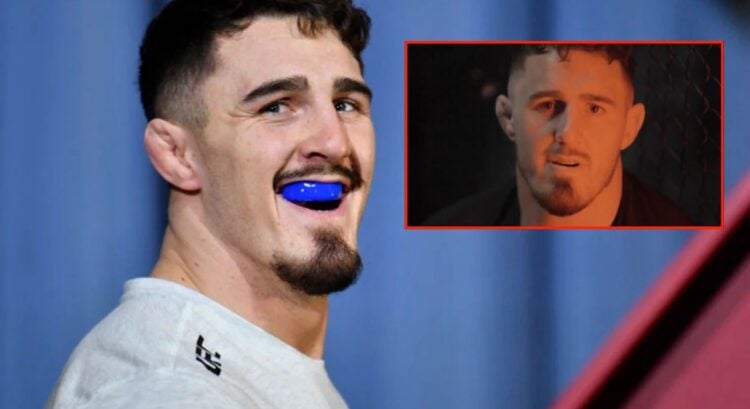 Tom Aspinall prepares to face Andrei Arlovski, inset Tom Aspinall trolls fans with fake 'massive announcement'