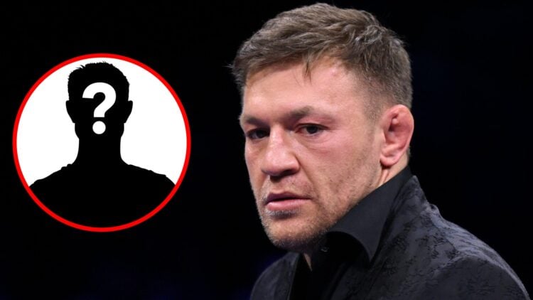 Conor McGregor attends the Katie Taylor vs Chantelle Cameron fight at the 3Arena in Dublin, inset mystery icon