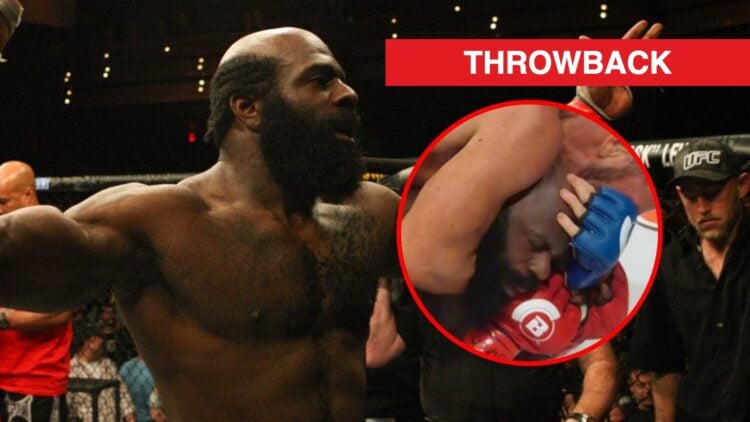 Kimbo Slice celebrates his UFC debut win over Houston Alexander at The Ultimate Fighter 10 Finale