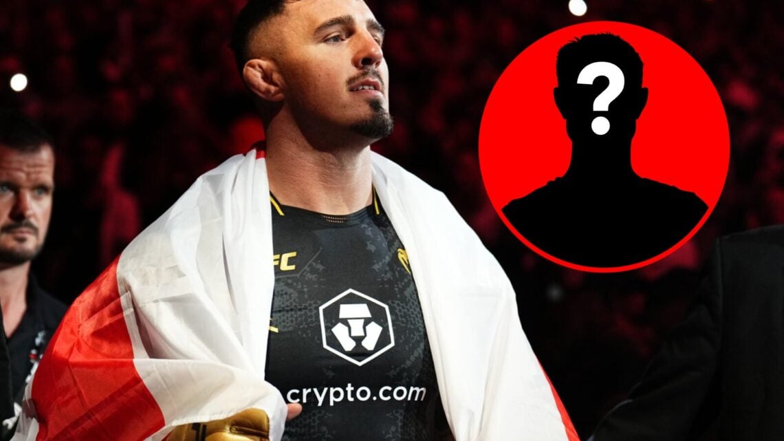 Main: Tom Aspinall walks to the Octagon for his UFC 304 title fight against Curtis Blaydes. Inset: Mystery fighter