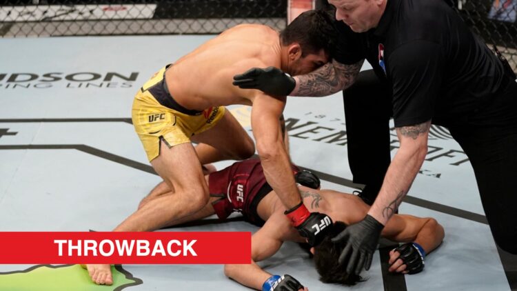 Alexandre Pantoja knocks out Matt Schnell during their fight at UFC Busan