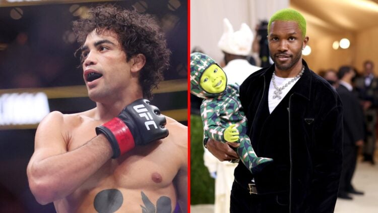 Split image of Payton Talbott at UFC 317 and Frank Ocean at the 2021 MET Gala